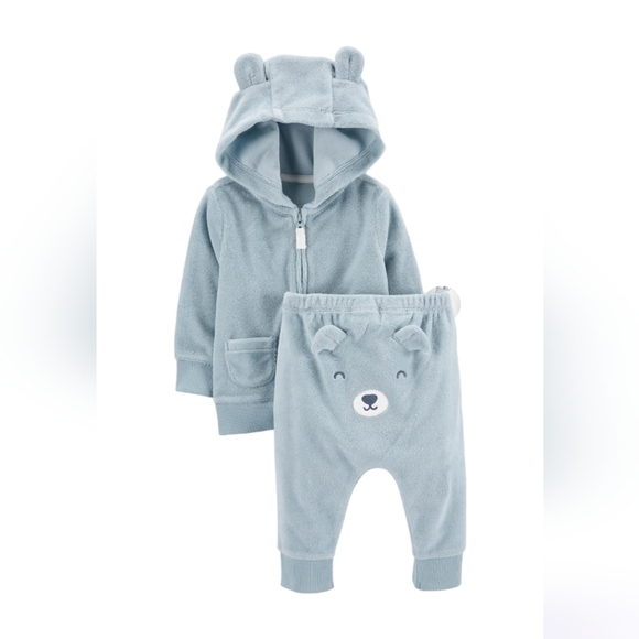 Carter's Blue Bear Matching Set - Picture 1 of 2